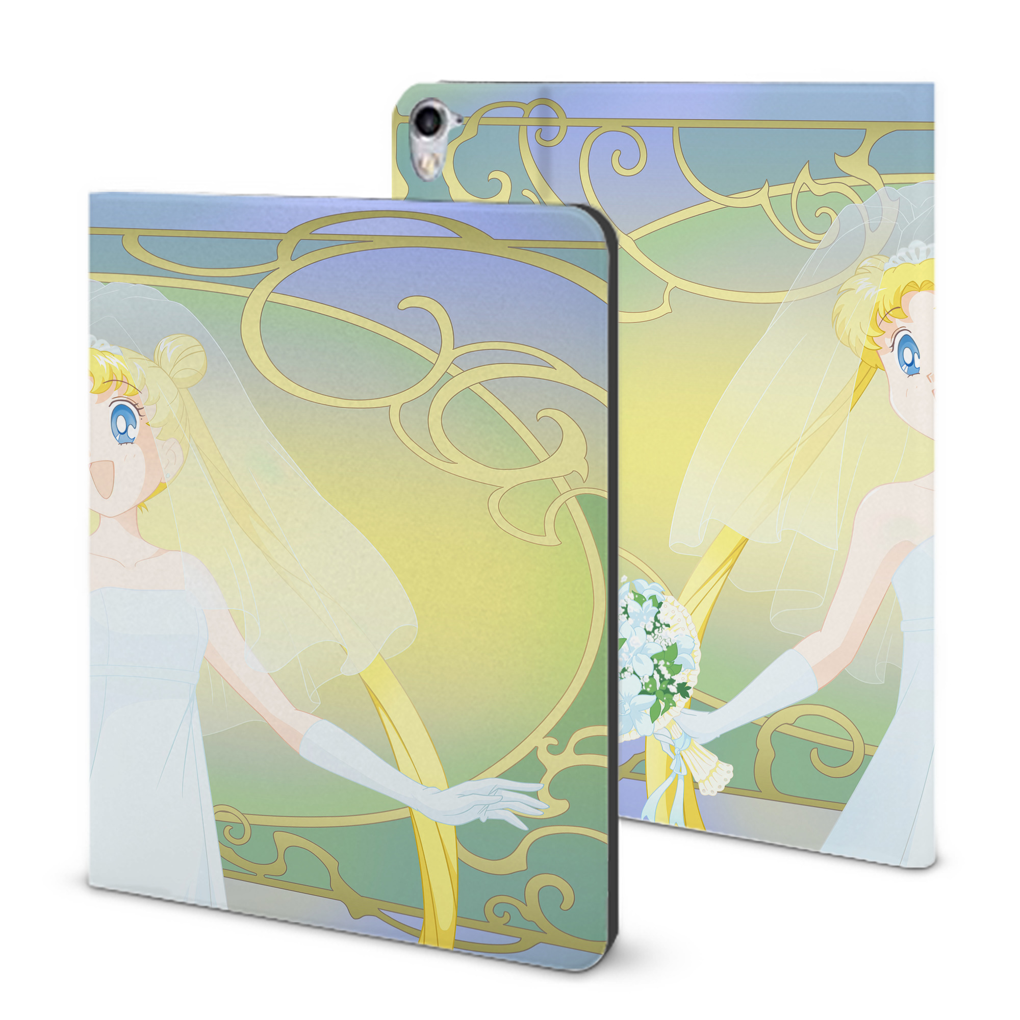 （画像用） 美少女戦士セーラームーン Sailor Moon IPad ケース ブック型 PUレザー TPU 耐衝撃 軽量 薄型 ペン収納なし 全面保護 IPad 各モデル対応